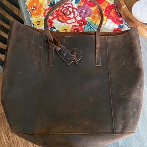 Baseballism Brown Vintage Glove Leather Tote